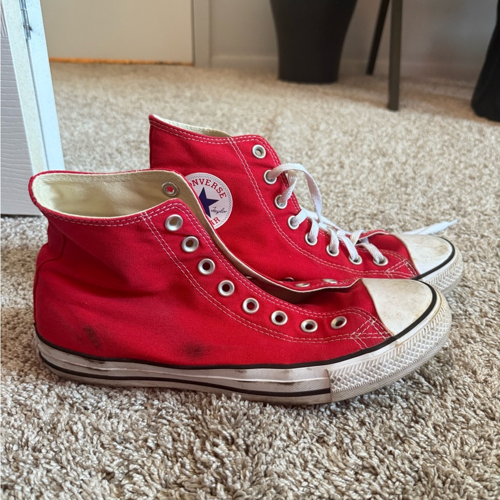 Converse Red High-Top Sneakers